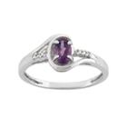 Amethyst & Diamond Accent Sterling Silver Ring, Women's, Size: 6, Purple