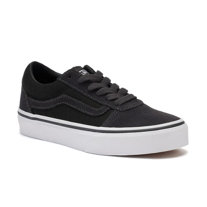 Vans Ward Low Boys' Skate Shoes, Size: 3, Black