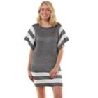 Women's Soybu Varsity Sweater Dress, Size: Large, Black