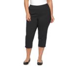 Plus Size Dana Buchman Millennium Pull-on Capris, Women's, Size: 1xl, Black