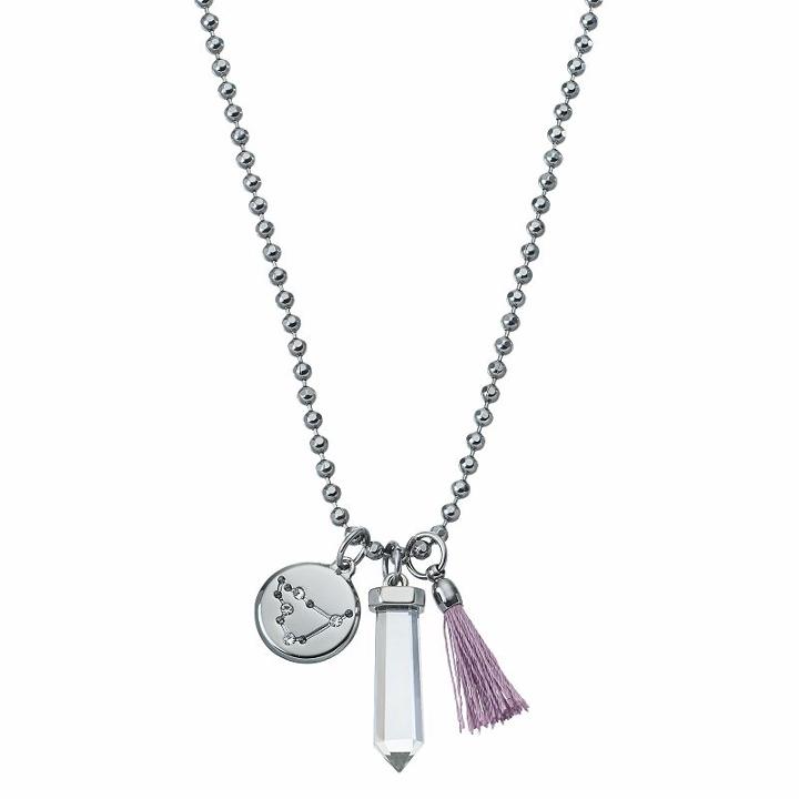 Simply Vera Vera Wang Jet Zodiac Charm Necklace, Women's, Oxford
