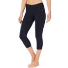 Women's Shape Active S-seam Capri Workout Leggings, Size: Small, Black