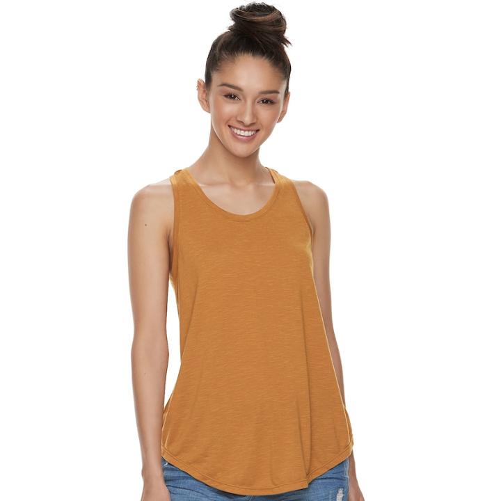 Juniors' Mudd&reg; Weekend Tank, Teens, Size: Medium, Drk Orange