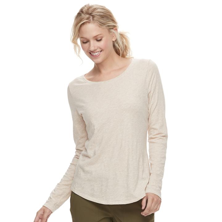 Women's Sonoma Goods For Life™ Essential Crewneck Tee, Size: Xxl, Lt Beige
