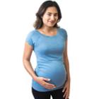 Maternity Pip & Vine By Rosie Pope Ruched Tee, Women's, Size: Xl-mat, Blue Other