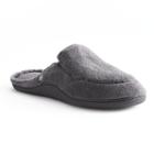 Isotoner Men's Microterry Clog Slippers, Size: Large, Dark Grey