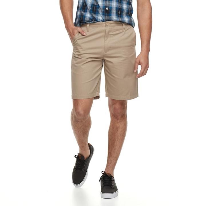 Men's Burnside Daily Chino Shorts, Size: 30, Beig/green (beig/khaki)