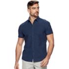 Men's Marc Anthony Slim-fit Linen Button-down Shirt, Size: Large, Blue