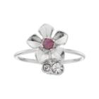 Lc Lauren Conrad Pink Stone Flower Ring, Women's, Size: 7
