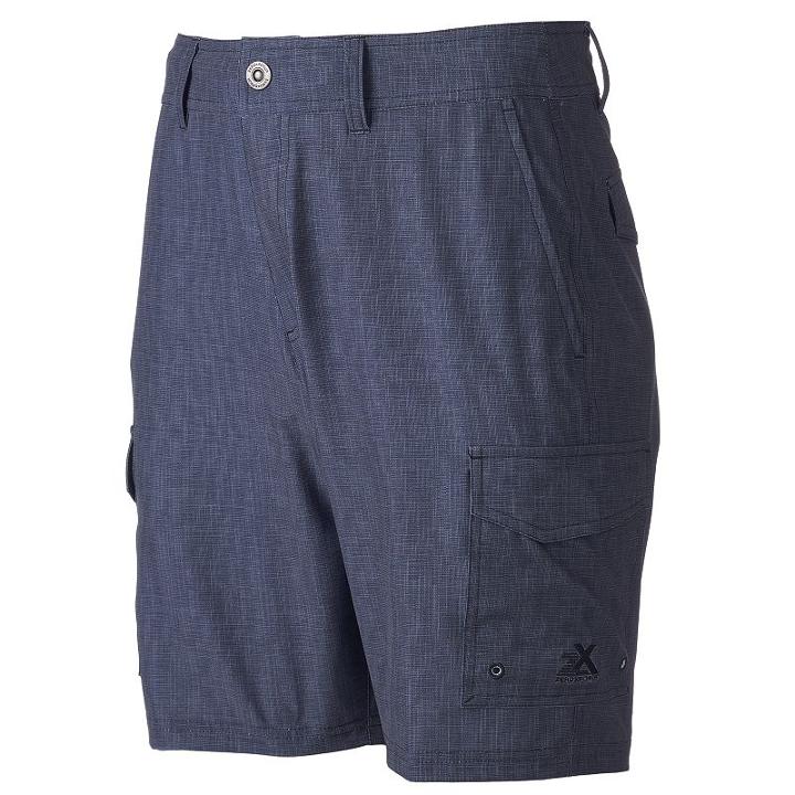 Men's Zeroxposur Stretch Performance Hybrid Cargo Shorts, Size: 38, Grey (charcoal)