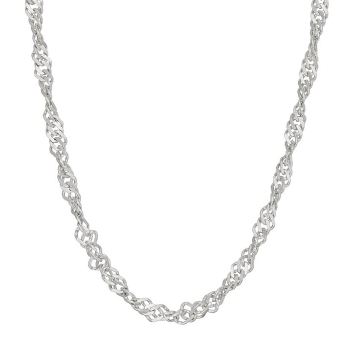 Sterling Silver Disco Chain Necklace, Women's, Size: 18, Grey