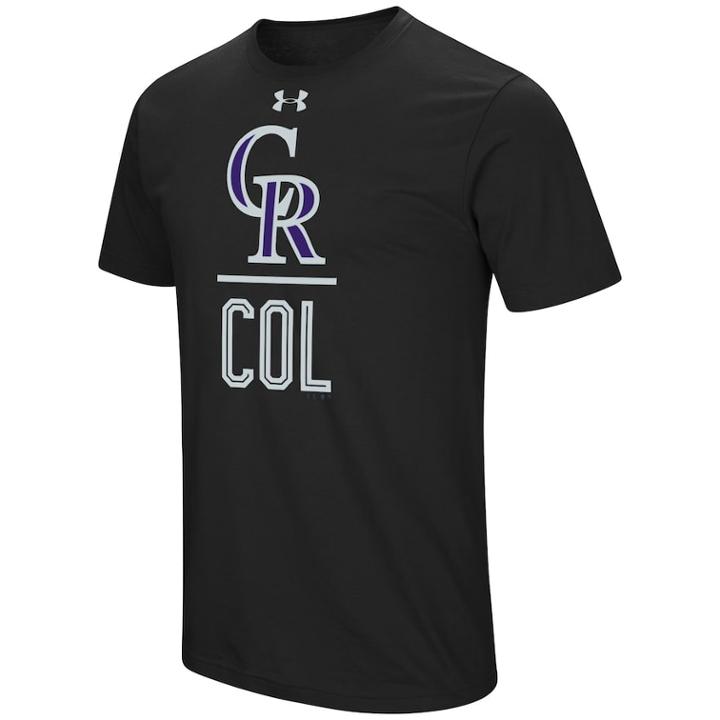 Men's Under Armour Colorado Rockies Slash Tee, Size: Xl, Black