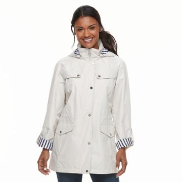 Women's D.e.t.a.i.l.s Hooded Anorak Jacket, Size: Medium, Green
