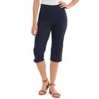 Women's Gloria Vanderbilt Naomi Twill Mid-rise Capris, Size: 12, Blue