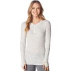 Women's Cuddl Duds Softwear Stretch Henley, Size: Xs, Silver