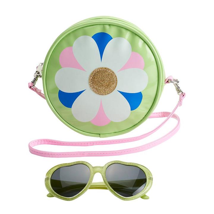Girls 4-16 Flower Crossbody Bag & Sunglasses Set, Girl's, Multicolor