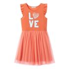 Girls 7-16 Love, Fire Flutter Graphic Skater Dress, Size: 10, Brt Purple