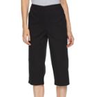 Petite Croft & Barrow&reg; Straight-leg Pull-on Capris, Women's, Size: 6 Petite, Black