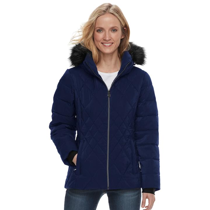 Women's Zeroxposur Gretchen Hooded Quilted Puffer Jacket, Size: Medium, Dawn