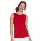 Women's Croft & Barrow&reg; Essential Tank, Size: Xl, Med Red