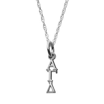 Logoart Sterling Silver Alpha Gamma Delta Sorority Pendant Necklace, Women's, Size: 18, Grey