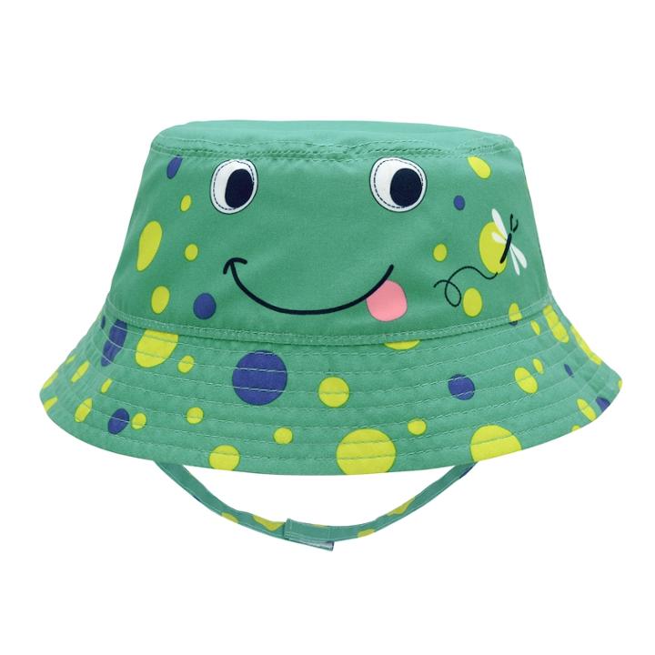 Baby Boy Frog Bucket Sun Hat, Size: 0-6 Months, Green Multi