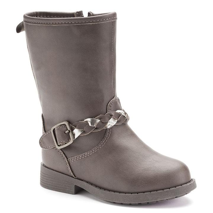 Oshkosh B'gosh&reg; Toddler Girls' Tall Boots, Girl's, Size: 7 T, Grey