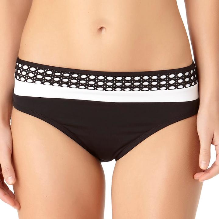 Women's Cole Of California Mesh Banded Bikini Bottoms, Size: Xl, Oxford