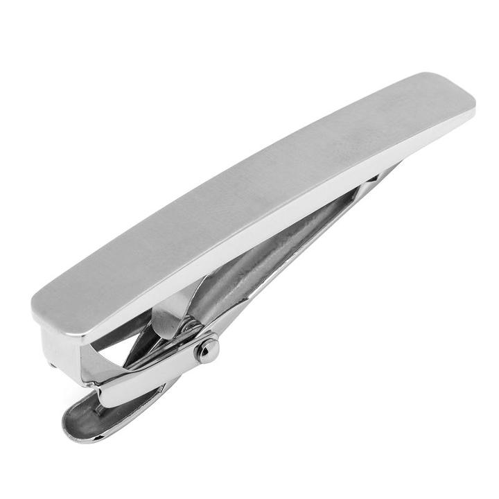 Stainless Steel Domed Tie Clip, Men's, Silver