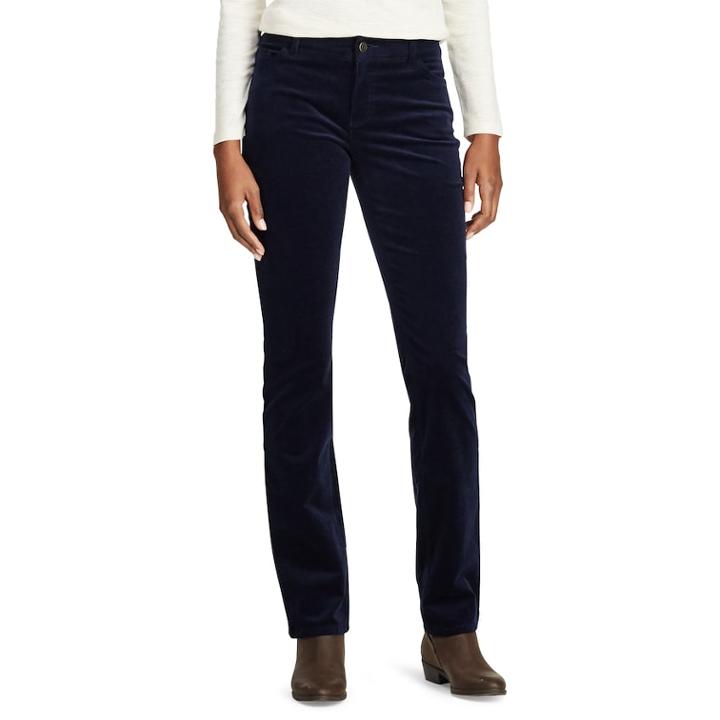 Women's Chaps Corduroy Pant, Size: 2 Short, Blue
