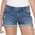 Women's Jennifer Lopez Cuffed Jean Shorts, Size: 8, Med Blue