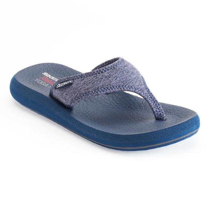 Skechers Cali Asana Women's Yoga Mat Flip-flops, Size: 9, Blue (navy)