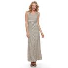 Women's Dana Buchman Mitered Skirt Midi Dress, Size: Medium, Beig/green (beig/khaki)