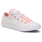 Kid's Converse Chuck Taylor All Star Loopholes Metallic Shimmer Shoes, Size: 1, Natural