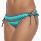 Women's N 2-in-1 Printed Scoop Bikini Bottoms, Size: Small, Turquoise/blue (turq/aqua)