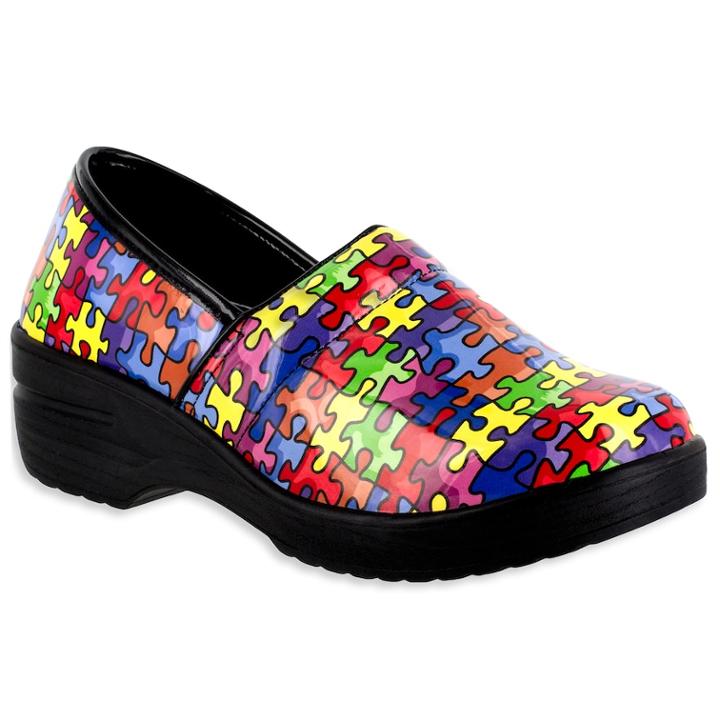 Easy Works By Easy Street Lyndee Women's Work Clogs, Size: 9.5 Ww, Bright Multi