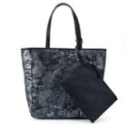 Juicy Couture Right Now Denim Tote With Pouch, Women's, Black