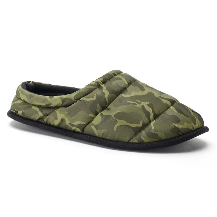 Men's Urban Pipeline&reg; Clamouflage Puffer Slippers, Size: Large, Dark Green
