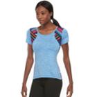 Women's Fila Sport&reg; Melange Mesh Tee, Size: Small, Blue (navy)