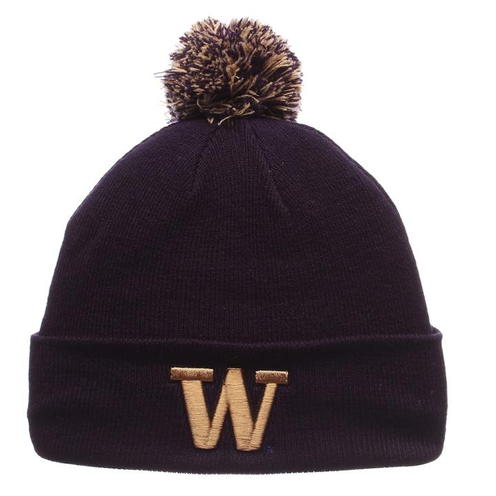 Adult Zephyr Washington Huskies Pom Knit Beanie, Men's, Multicolor