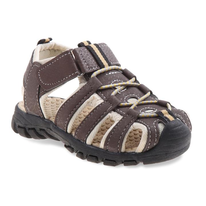 Rugged Bear Boys' Sandals, Size: 1, Brown