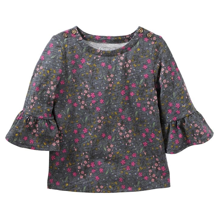 Girls 4-12 Oshkosh B'gosh&reg; Bell Sleeve Floral Print Top, Size: 6x