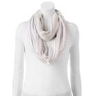 Sonoma Goods For Life&trade; Slubbed Striped Infinity Scarf, Women's, White Oth