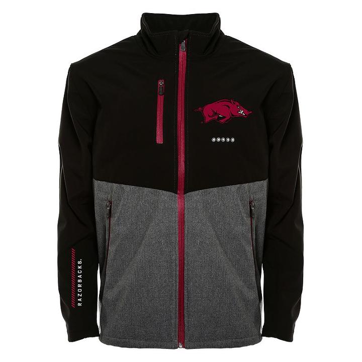 Men's Franchise Club Arkansas Razorbacks Fusion Softshell Jacket, Size: Medium, Black