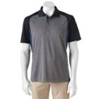 Men's Grand Slam Colorblock Golf Polo, Size: Large, Med Grey