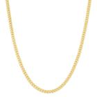 14k Gold Over Silver Adjustable Curb Chain Necklace, Women's, Size: 22, Yellow