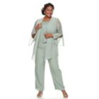 Plus Size Maya Brooke 3-piece Lace Pant Set, Women's, Size: 24 W, Green