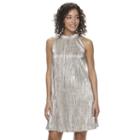 Juniors' Speechless Sparkly Mockneck Shift Dress, Girl's, Size: Xs, Med Yellow