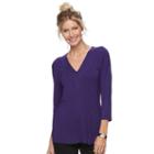 Women's Dana Buchman Release-pleat Top, Size: Medium, Purple