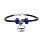 Insignia Collection Nascar Kasey Kahne Leather Bracelet And Steering Wheel Charm And Bead Set, Women's, Size: 7.5, Blue